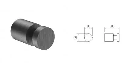 Крючок для ванной WONZON & WOGHAND EASY, Тёмный графит (WW-8105-1-BGM) · Easy, Wonzon & Woghand, WW-8105-1-BGM