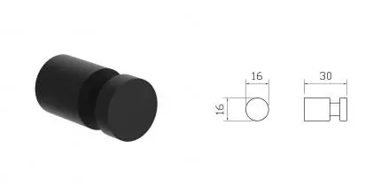 Крючок для ванной WONZON & WOGHAND EASY, Чёрный матовый (WW-8105-1-MB) · Easy, Wonzon & Woghand, WW-8105-1-MB