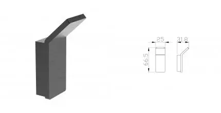 Крючок для ванной WONZON & WOGHAND LOTTE, Тёмный графит (WW-8315A-BGM) · Wonzon & Woghand, WW-8315A-BGM