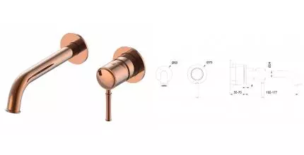 Смеситель для раковины встраиваемый WONZON & WOGHAND TOR, Розовое золото (WW-88869073-RG) · Tor, Wonzon & Woghand, WW-88869073-RG Смеситель для раковины встраиваемый WONZON & WOGHAND TOR, Розовое золото (WW-88869073-RG) · Tor, Wonzon & Woghand, WW-88869073-RG