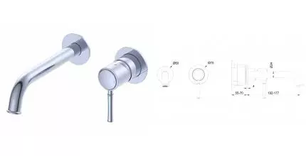 Смеситель для раковины встраиваемый WONZON & WOGHAND TOR, Хром (WW-88869073-CR) · Tor, Wonzon & Woghand, WW-88869073-CR Смеситель для раковины встраиваемый WONZON & WOGHAND TOR, Хром (WW-88869073-CR) · Tor, Wonzon & Woghand, WW-88869073-CR