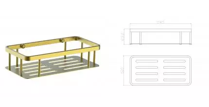 Полка для ванной WONZON & WOGHAND, Брашированное золото (WW-4131-BG) · Wonzon & Woghand, WW-4131-BG