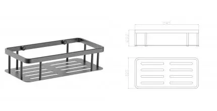 Полка для ванной WONZON & WOGHAND, Тёмный графит (WW-4131-BGM) · Wonzon & Woghand, WW-4131-BGM