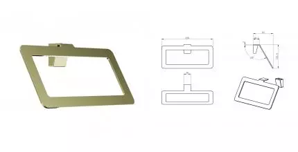 Кольцо для полотенец WONZON & WOGHAND ECLIPSE, Брашированное золото (WW-V2201-BG) · Eclipse, Wonzon & Woghand, WW-V2201-BG
