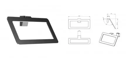 Кольцо для полотенец WONZON & WOGHAND ECLIPSE, Тёмный графит (WW-V2201-GM) · Eclipse, Wonzon & Woghand, WW-V2201-GM