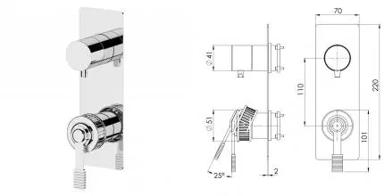 Внешняя часть смесителя «Remer» Atelier AL92WB хром Внешняя часть смесителя «Remer» Atelier AL92WB хром