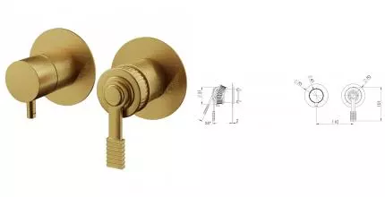 Внешняя часть смесителя «Remer» Atelier AL92ZPWBBG брашированное золото