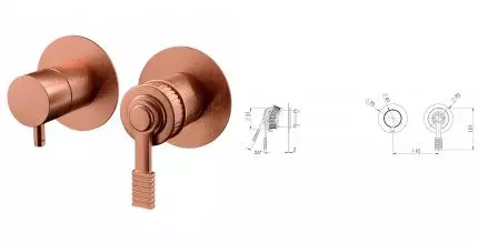 Внешняя часть смесителя «Remer» Atelier AL92ZPWBRP брашированная медь Внешняя часть смесителя «Remer» Atelier AL92ZPWBRP брашированная медь