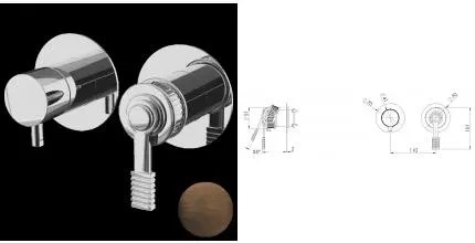 Внешняя часть смесителя «Remer» Atelier AL93ZPWBBR масляная бронза