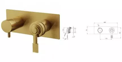 Внешняя часть смесителя «Remer» Atelier AL93ZWBBG брашированное золото