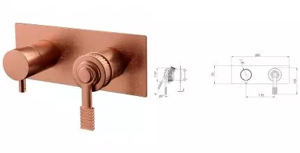 Внешняя часть смесителя «Remer» Atelier AL93ZWBRP брашированная медь Внешняя часть смесителя «Remer» Atelier AL93ZWBRP брашированная медь