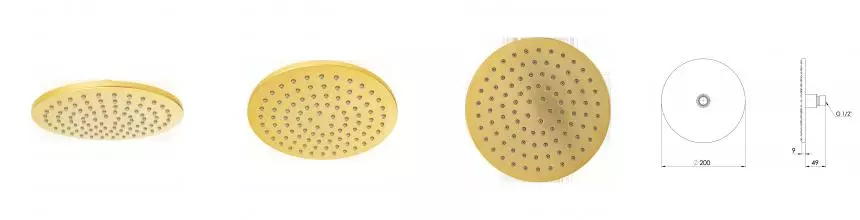 Верхний душ Mariani B22STB0120, золото брашированное, шт B22STB0120 · Mariani, B22STB0120 Верхний душ Mariani B22STB0120, золото брашированное, шт B22STB0120 · Mariani, B22STB0120