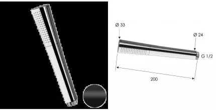 Ручной душ Daniel Diva A452S15, чёрный матовый, шт A452S15 · Daniel, A452S15