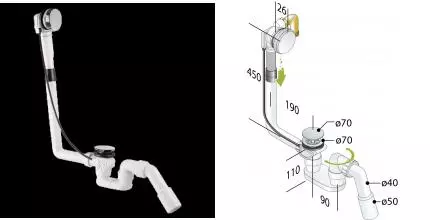 Слив-перелив с наполнением для ванны OMP Tea Leonessa 8491.061.8, хром, шт 8491.061.8 · Remer, 8491.061.8