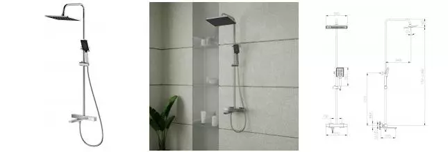 Душевая система «Rush» ST4235-60 с термостатом хром