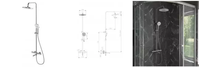 Душевая система «Rush» ST4235-70 с термостатом хром