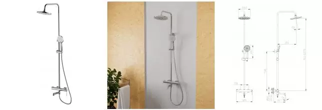 Душевая система «Rush» ST4235-80 хром