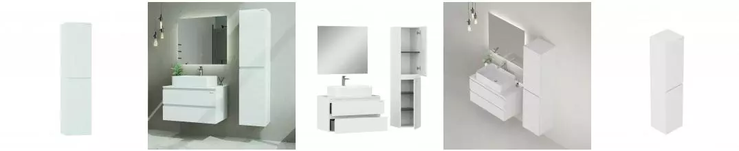 Пенал Алеста 35 подвесной, белый, универсальный · Onika, 403570