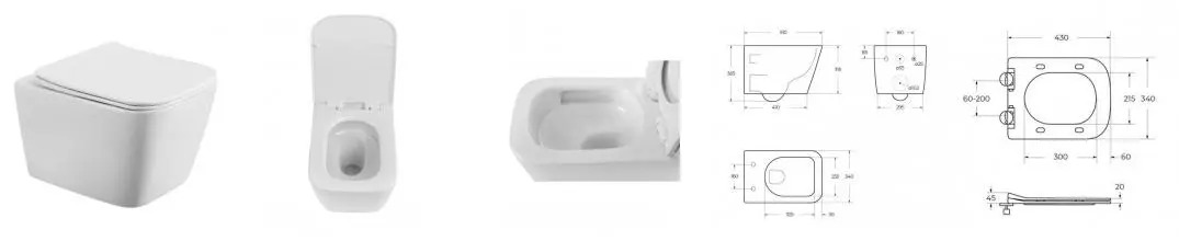 Подвесной унитаз безободковый «Belbagno» Kraft BB7106CH-TOR/SC белый с сиденьем дюропласт с микролифтом белое Подвесной унитаз безободковый «Belbagno» Kraft BB7106CH-TOR/SC белый с сиденьем дюропласт с микролифтом белое