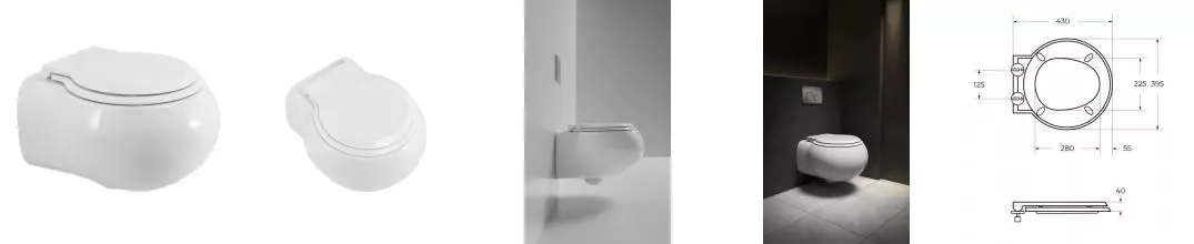 Подвесной унитаз безободковый «Cezares» GRANDE CZR-308-TH-TOR/SC белый с сиденьем дюропласт с микролифтом белое Подвесной унитаз безободковый «Cezares» GRANDE CZR-308-TH-TOR/SC белый с сиденьем дюропласт с микролифтом белое