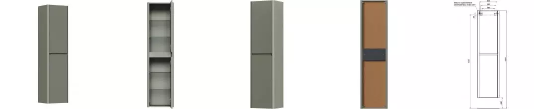 Пенал «Allen Brau» Gravity 40 подвесной олива матовый универсальный