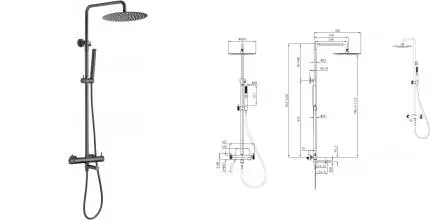 Душевая система «Allen Brau» Priority 5.31A10-MG брашированный графит Душевая система «Allen Brau» Priority 5.31A10-MG брашированный графит