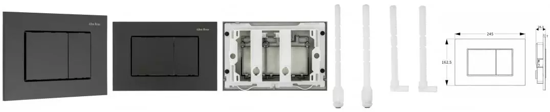 Кнопка смыва «Allen Brau» Evo S 9.2EV01.31 пластик чёрная матовая Кнопка смыва «Allen Brau» Evo S 9.2EV01.31 пластик чёрная матовая