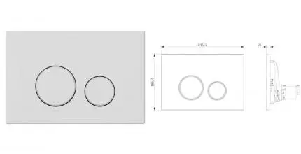 Кнопка смыва пневматическая «Allen Brau» Priority 3.0 9.20A01.20 пластик белая Кнопка смыва пневматическая «Allen Brau» Priority 3.0 9.20A01.20 пластик белая