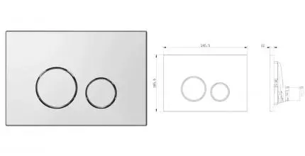 Кнопка смыва пневматическая «Allen Brau» Priority 3.0 9.20A01.00 пластик хром Кнопка смыва пневматическая «Allen Brau» Priority 3.0 9.20A01.00 пластик хром