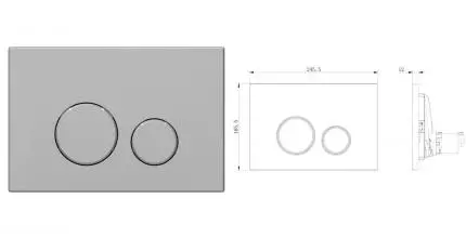 Кнопка смыва пневматическая «Allen Brau» Priority 3.0 9.20A01.MG пластик сатин Кнопка смыва пневматическая «Allen Brau» Priority 3.0 9.20A01.MG пластик сатин