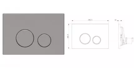 Кнопка смыва пневматическая «Allen Brau» Priority 3.0 9.20A01.BN пластик никель Кнопка смыва пневматическая «Allen Brau» Priority 3.0 9.20A01.BN пластик никель