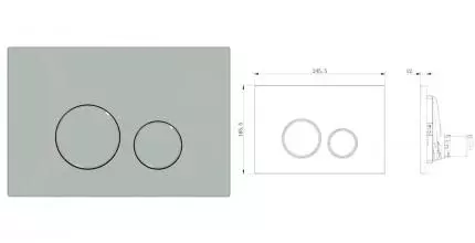 Кнопка смыва пневматическая «Allen Brau» Priority 3.0 9.20A01.PWM пластик папирус Кнопка смыва пневматическая «Allen Brau» Priority 3.0 9.20A01.PWM пластик папирус