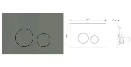 Кнопка смыва пневматическая «Allen Brau» Priority 3.0 9.20A01.CGM пластик олива Кнопка смыва пневматическая «Allen Brau» Priority 3.0 9.20A01.CGM пластик олива