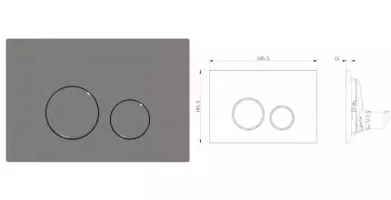 Кнопка смыва пневматическая «Allen Brau» Priority 3.0 9.20A01.PGM пластик платина Кнопка смыва пневматическая «Allen Brau» Priority 3.0 9.20A01.PGM пластик платина