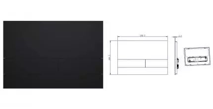 Кнопка смыва пневматическая «Allen Brau» Infinity Slim 9.20008.31 металл чёрная