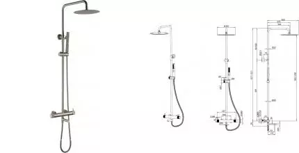 Душевая система «Allen Brau» Priority 4.0 5.31С10-BN брашированный никель Душевая система «Allen Brau» Priority 4.0 5.31С10-BN брашированный никель