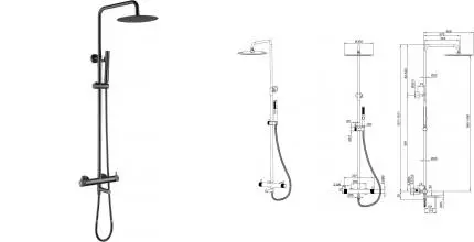 Душевая система «Allen Brau» Priority 4.0 5.31С10-31 чёрная матовая