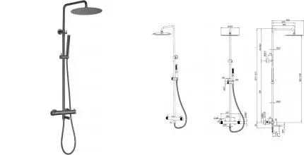 Душевая система «Allen Brau» Priority 4.0 5.31С10-MG брашированный графит Душевая система «Allen Brau» Priority 4.0 5.31С10-MG брашированный графит