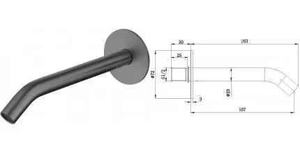 Излив к смесителю «Allen Brau» Priority 3.0 S 5.31A18-MG 16,3 брашированный графит Излив к смесителю «Allen Brau» Priority 3.0 S 5.31A18-MG 16,3 брашированный графит
