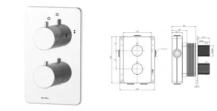 Смеситель для душа «Allen Brau» Priority 4.0 5.3U123-00 с термостатом хром Смеситель для душа «Allen Brau» Priority 4.0 5.3U123-00 с термостатом хром