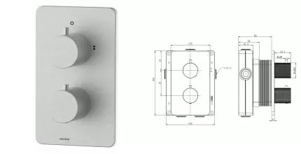 Смеситель для душа «Allen Brau» Priority 4.0 5.3U123-BN с термостатом брашированный никель