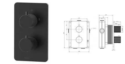 Смеситель для душа «Allen Brau» Priority 4.0 5.3U123-31 с термостатом чёрный матовый Смеситель для душа «Allen Brau» Priority 4.0 5.3U123-31 с термостатом чёрный матовый