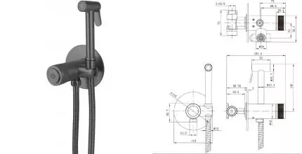 Смеситель с гигиеническим душем «Allen Brau» Liberty 5.33005-MG брашированный графит
