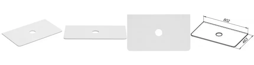 Мебельная столешница «Allen Brau» Paris 80 искусственный камень камень белый Мебельная столешница «Allen Brau» Paris 80 искусственный камень камень белый