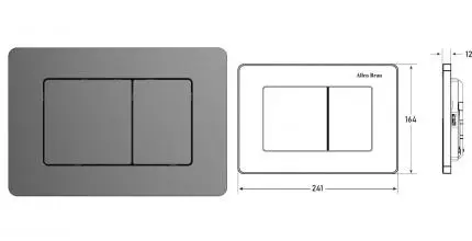 Кнопка смыва пневматическая «Allen Brau» Infinity 9.20006.GR металл графит