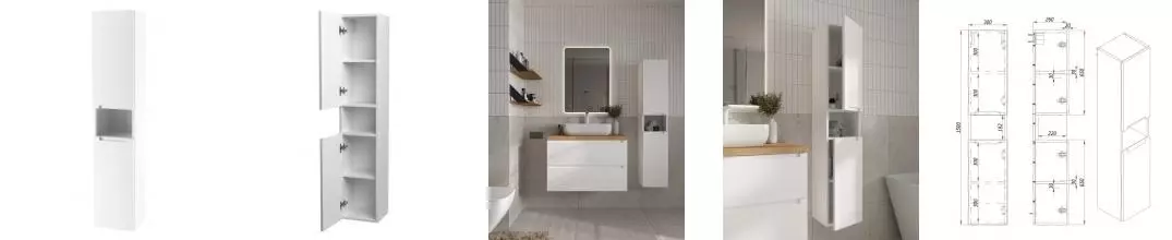 Пенал «ZOV» Дион 30 подвесной белый матовый универсальный