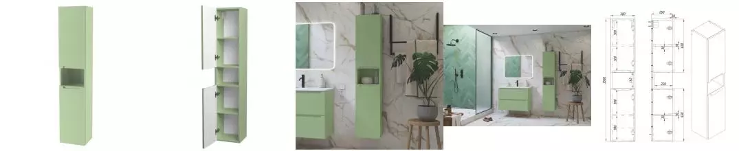 Пенал «ZOV» Дион 30 подвесной фисташковый универсальный