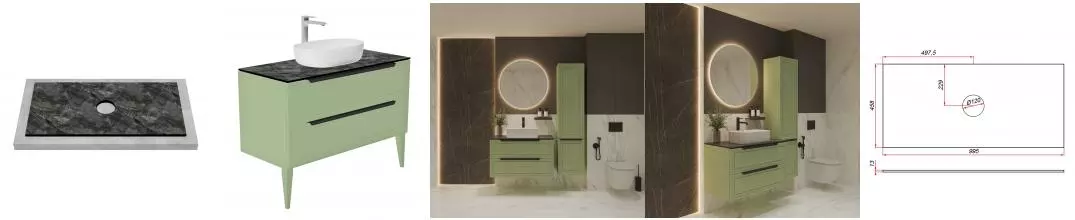 Мебельная столешница «ZOV» 100 компакт-плита куритиба