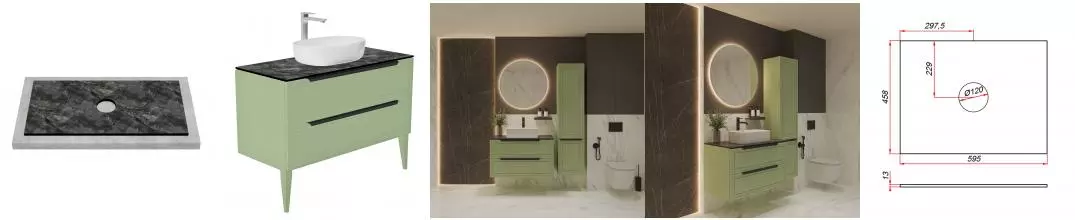 Мебельная столешница «ZOV» 60 компакт-плита куритиба