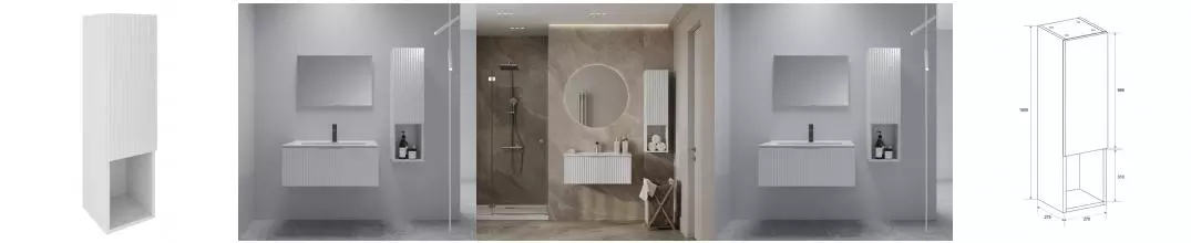 Полу-пенал «ZOV» Кито Флавио 27 подвесной белый универсальный